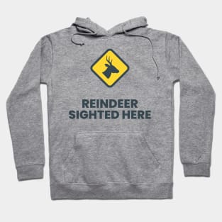 Reindeer Sighted Here Grey! Hoodie